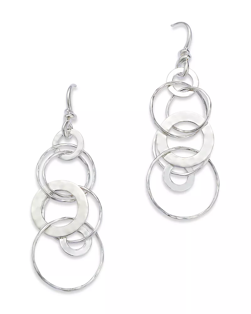 Ippolita Sterling Silver Hammered Jet Set Earrings