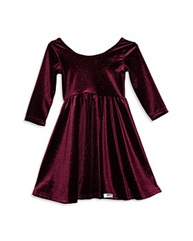 Worthy Threads - Girls' Twirly Sparkle Velvet Dress - Little Kid, Big Kid