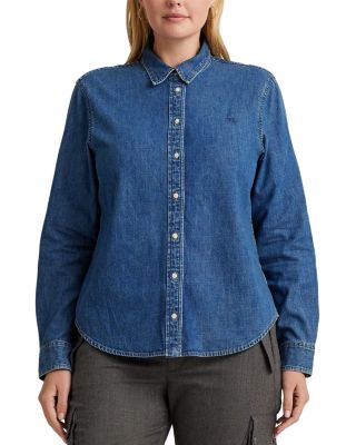 ralph lauren plus size button down shirts
