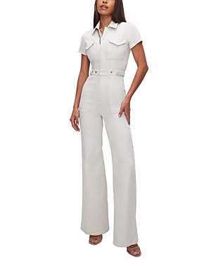 GOOD AMERICAN FIT FOR SUCCESS DENIM JUMPSUIT