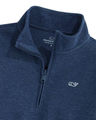 Boys' Saltwater Stripe Quarter Zip Mock Neck Sweatshirt - Little Kid, Big Kid 