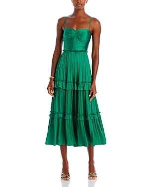 Aqua Ruched Top Midi Dress - 100% Exclusive In Green