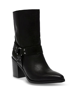 STEVE MADDEN WOMEN'S ALESSIO POINTED TOE HARNESS STRAP BOOTS