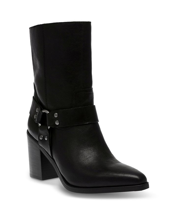 STEVE MADDEN Women's Alessio Pointed Toe Harness Strap Boots ...