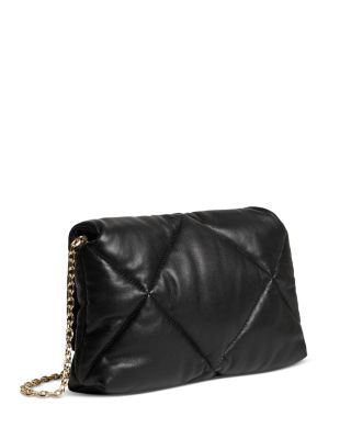Fanny Black Leather Crossbody Bag