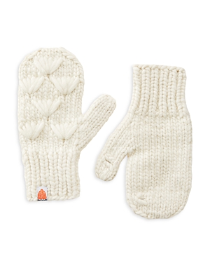 Sht That I Knit Motley Wool Mittens In White Lie