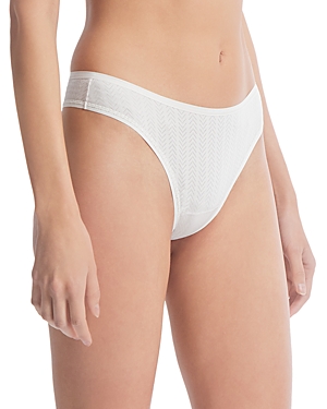 Shop Hanky Panky Movecalm Natural Rise Thong In Pearl/mars
