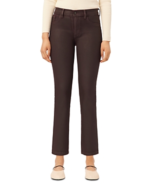 Shop Dl1961 Mara Mid Rise Ankle Straight Jeans In Aubergine
