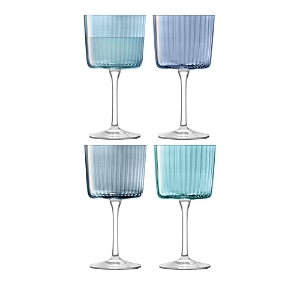 Lsa Gems Wine Glass, Set Of 4 In Sapphire