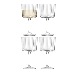 Shop Lsa Gio Line Wine Glass, Set Of 4 In Clear