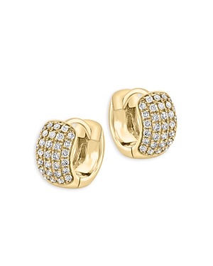 Bloomingdale's Pave Diamond Huggie Hoop Earrings in 14K Yellow Gold, 0.55 ct. t.w.