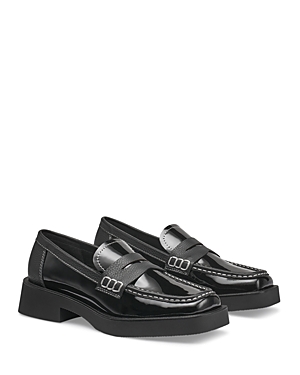 G.h. Bass Originals Women's Bowery Square Toe Loafers In Black