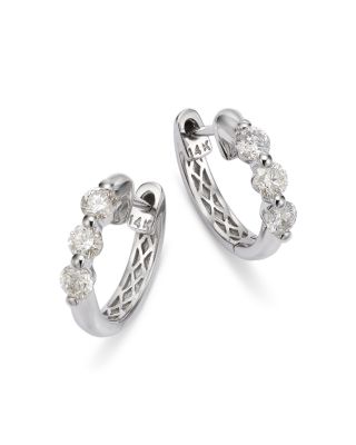 Bloomingdale's Fine Collection Diamond Hoop Earrings in 14K White Gold, 0.50 ct. t. w.