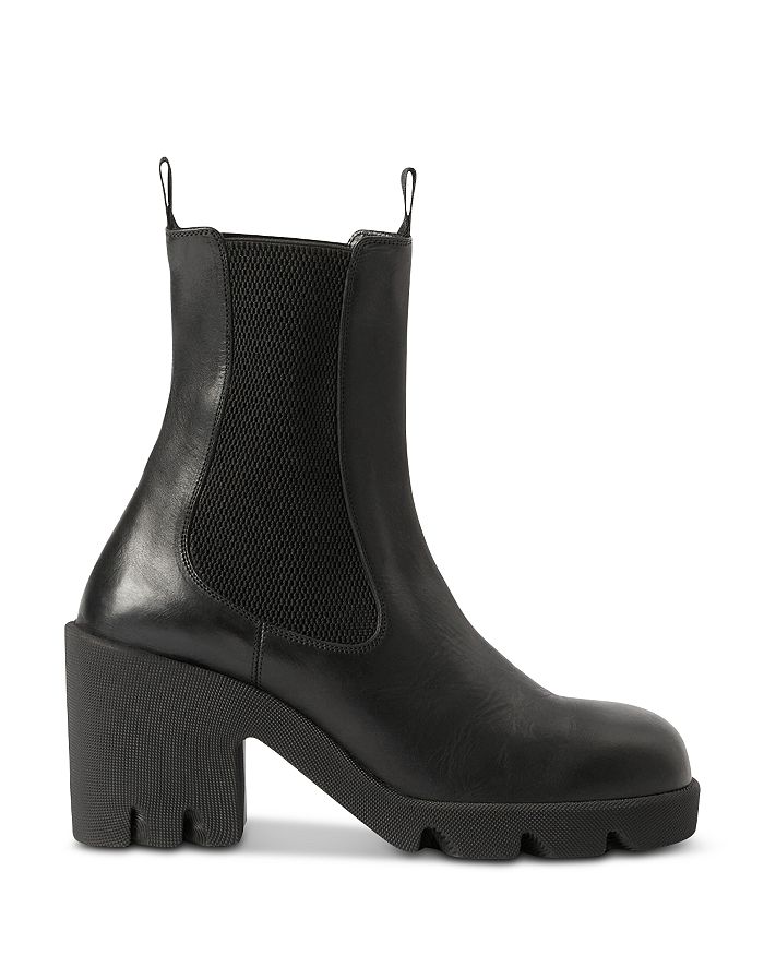 Burberry Women's Stride Pull On Lug High Heel Chelsea Boots ...