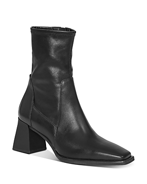 Shop Vagabond Women's Hedda Square Toe High Heel Boots In Black