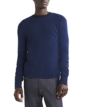 Rag & Bone Matrin Wool Blend Crewneck Sweater In Navy