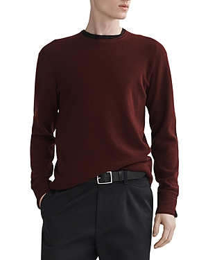 Rag & Bone Matrin Wool Blend Crewneck Sweater In Burgundy