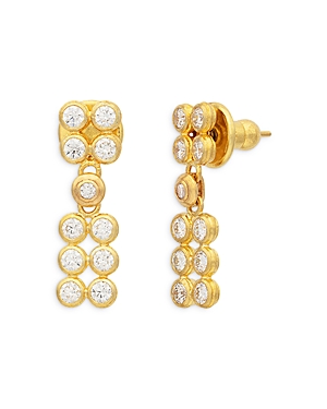 Gurhan 18-24k Yellow Gold Pointelle Diamond Matrix Drop Earrings