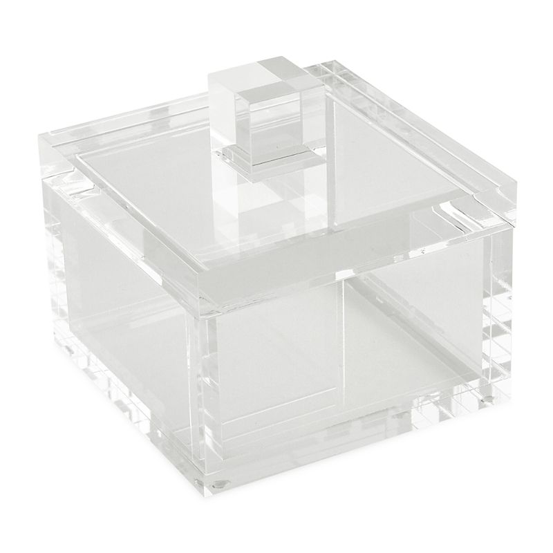Tizo Lucite Clear Box With Knob In Clear