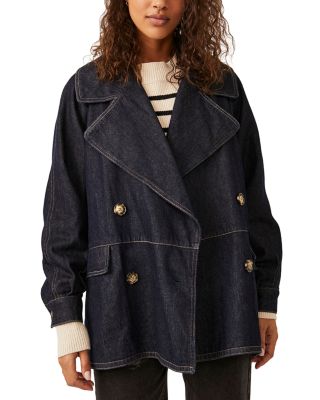 Free People Denim Car Coat Bloomingdale s