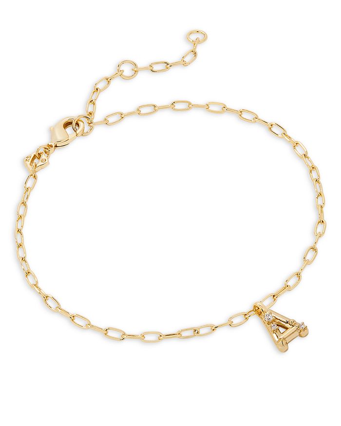 KENDRA SCOTT: CAILIN DELICATE CHAIN BRACELET-GOLD/CZ main image 1