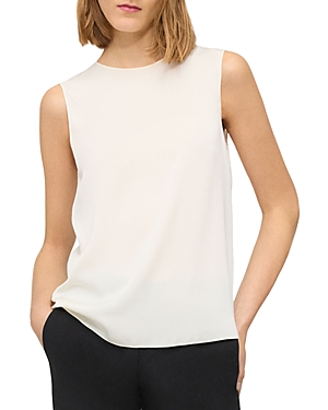 Shop Theory Silk Sleeveless Top In Ivory