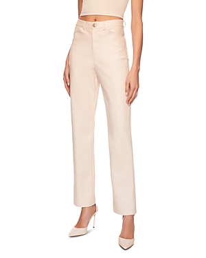 Susana Monaco Faux Leather Pants In Blanched Almond