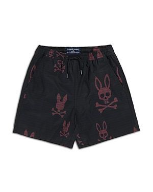 Shop Psycho Bunny Unisex Harvey Swim Trunks - Little Kid, Big Kid In Black