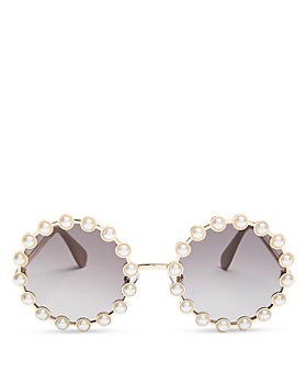 Lele Sadoughi - Pearl Elton Round Sunglasses, 55mm