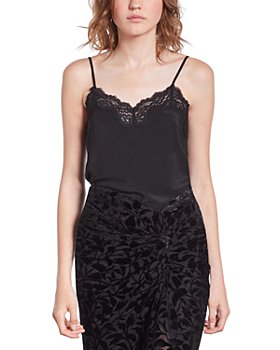 Thalia Sodi Women's Lace Trim Camisole Black Size Small