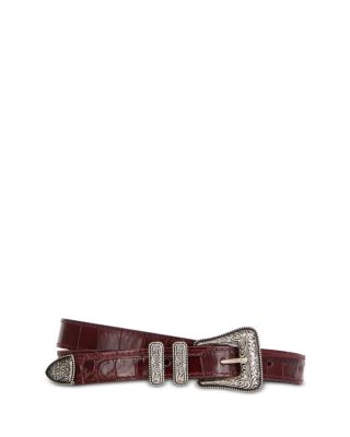 The Kooples - Croc Embossed Leather Belt
