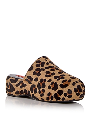 Shop Simon Miller Women's Bubble Leopard Print Calf Hair Platform Clogs In Cheetah