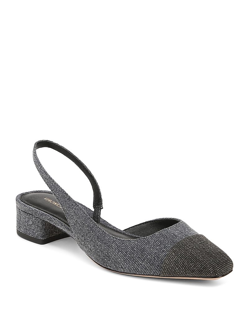 Veronica Beard Cecile Sling Womens Slip On Dressy Slingback Heels In Gray