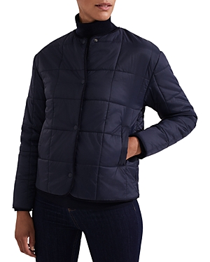 Hobbs London Ottilie Quilted Jacket In Navy