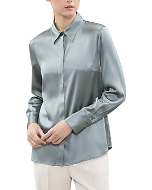 Peserico Button Front Satin Shirt