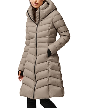 Shop Soia & Kyo Quilted Long Coat In Hush