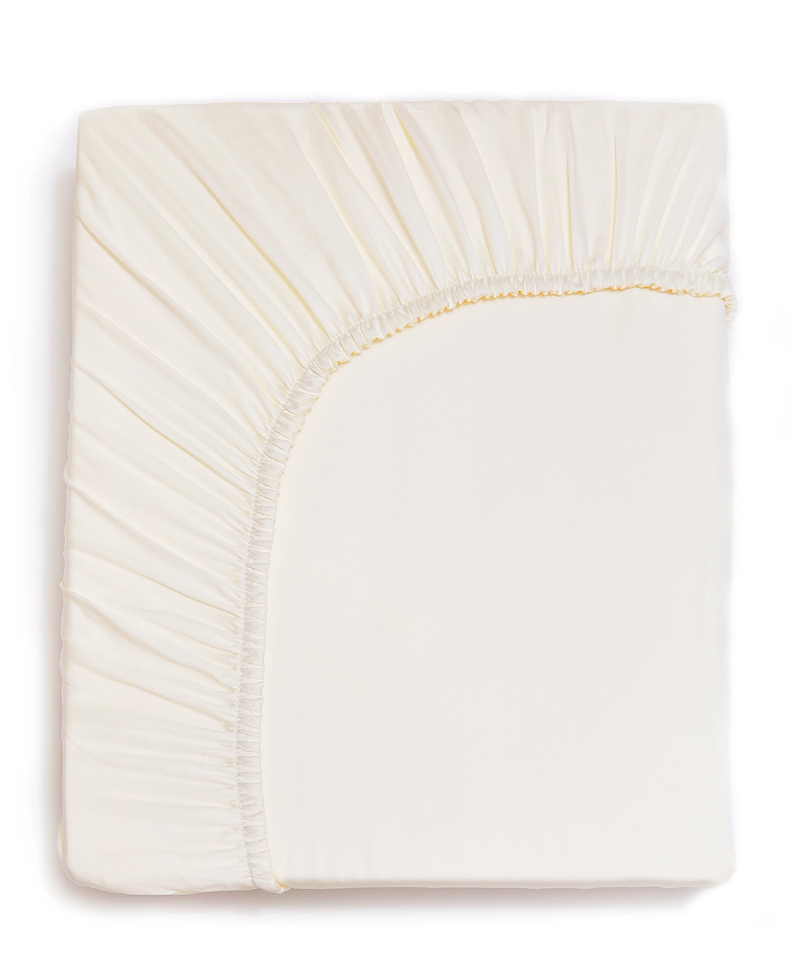 Gooselings Solid Twin Fitted Sheet In Ivory