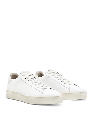 Shop Allsaints Women's Shana Lace Up Low Top Sneakers In White