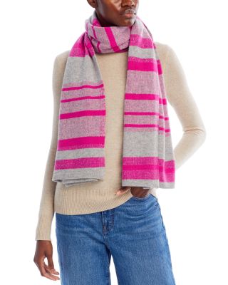 C by Bloomingdale's Cashmere - Luxe Striped Knit Wrap  - Exclusive