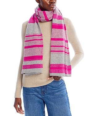 C by Bloomingdale's Cashmere Luxe Striped Knit Wrap - - 100% Exclusive