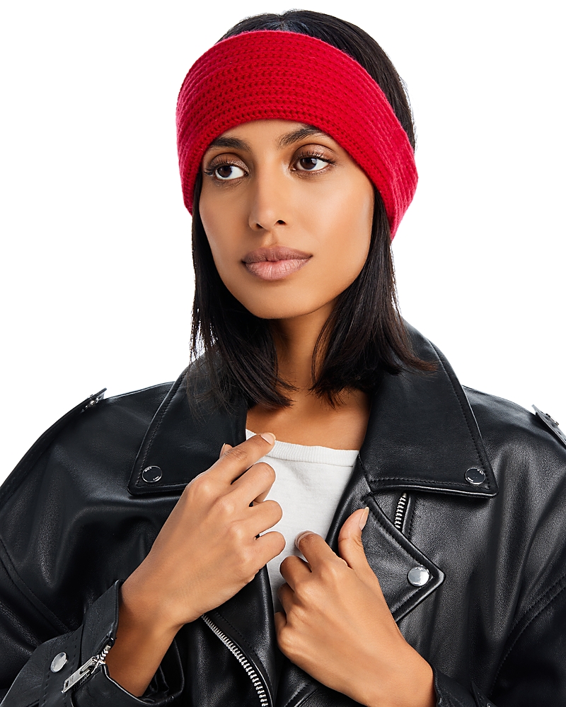 C By Bloomingdale's Cashmere Ribbed Knit Cashmere Headband - Exclusive In Lollipop