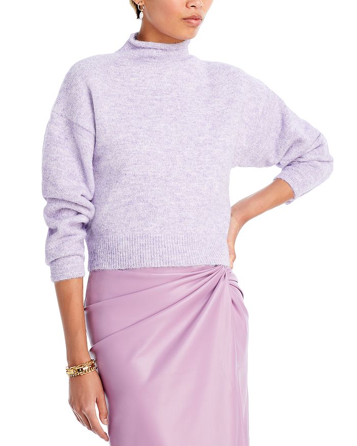 Line & Dot Lila Rolled Mock Neck Sweater | Bloomingdale's