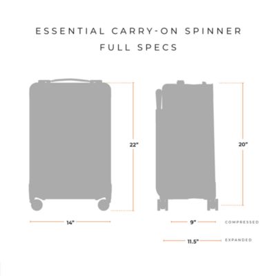 Baseline Essential Carry On Spinner Suitcase