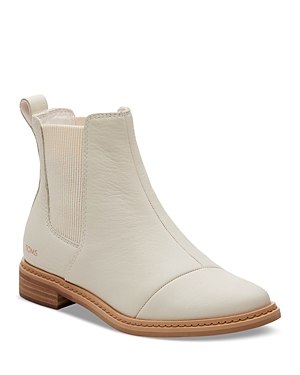 Shop Toms Women's Charlie Leather Chelsea Boots In Light Sand Leather