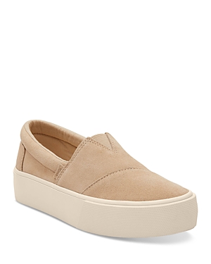 Shop Toms Women's Fenix Platform Slip On Sneakers In Oatmeal