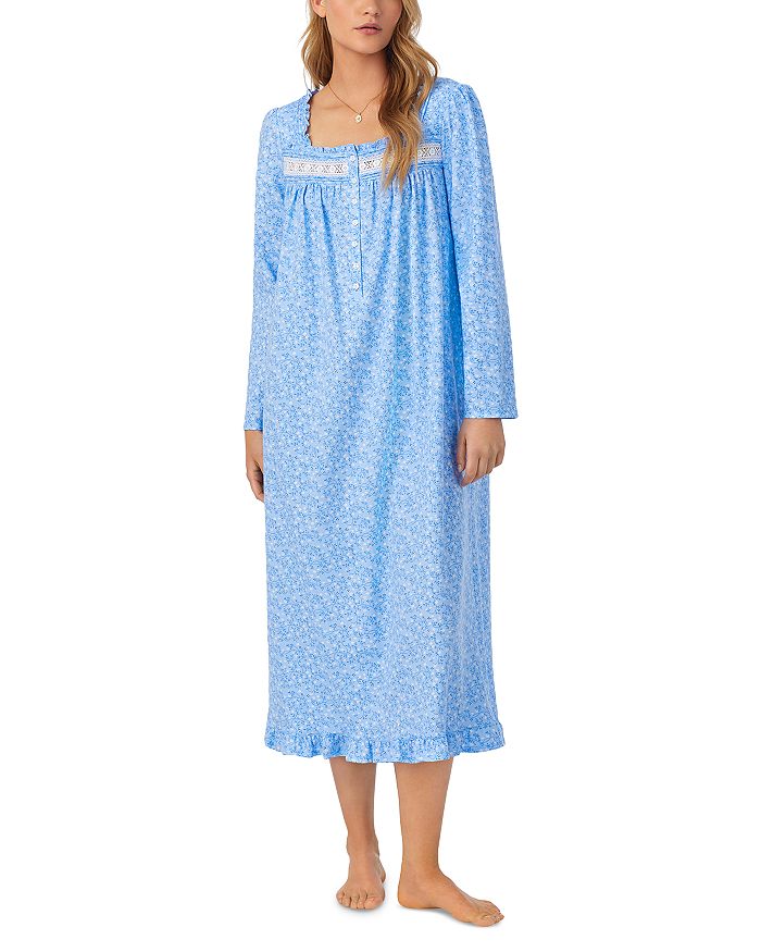 Eileen West Cotton Floral Long Nightgown | Bloomingdale's