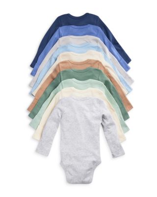 Boys' 10 Pack Long Sleeve Bodysuits - Baby