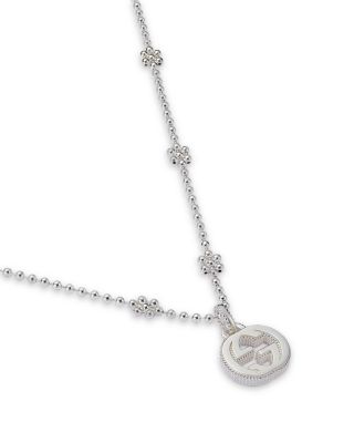 Sterling Silver Interlocking G Cluster Chain Necklace, 14"