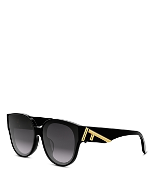 Fendi First Round Sunglasses, 63mm In Black/gray Gradient