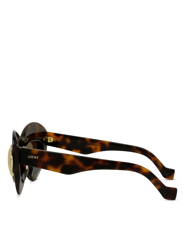 Shop Loewe Double Frame Cat Eye Sunglasses, 67mm In Dark Havana/brown Solid